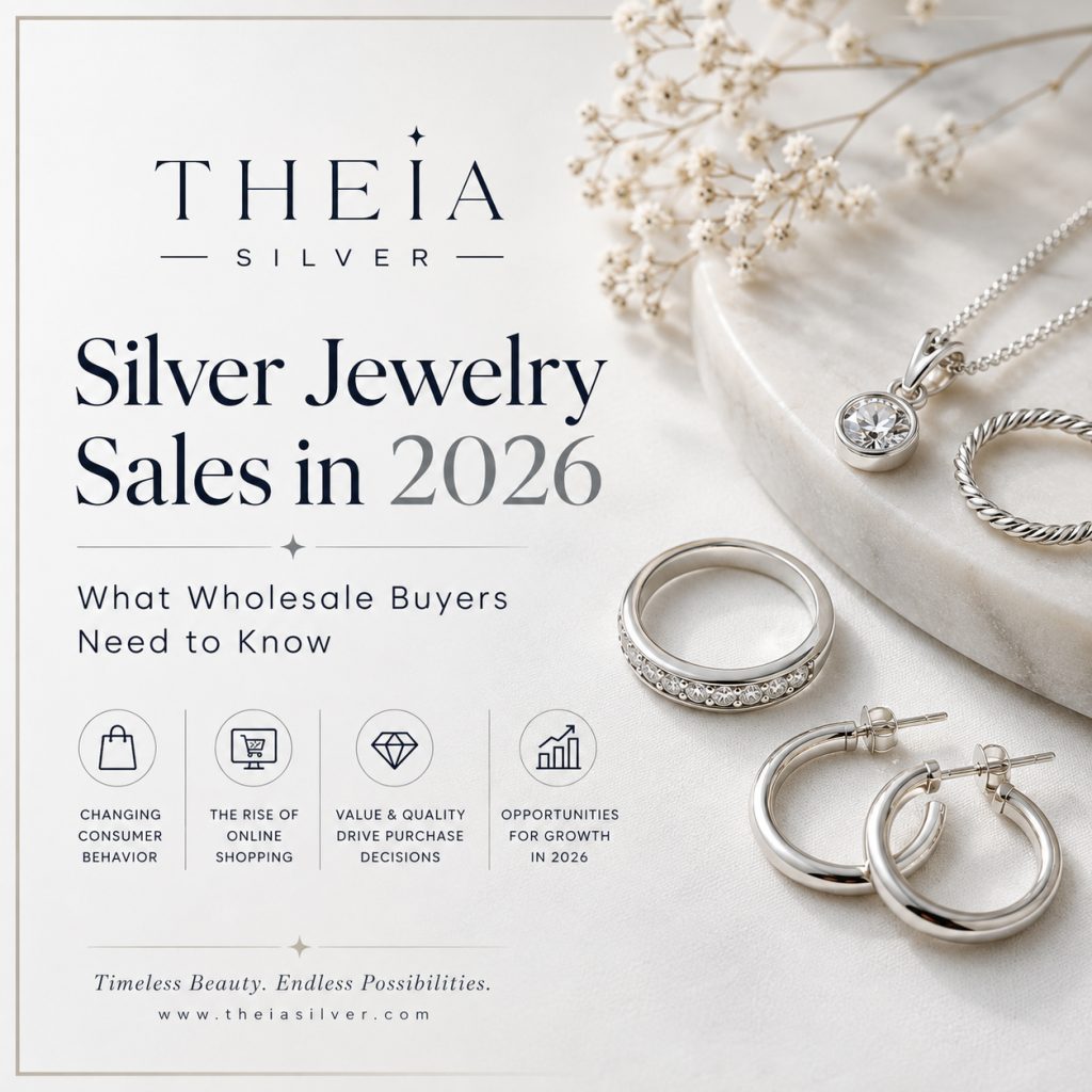 **Silver Jewelry Sales in 2026 – Wholesale Market Insights | Theia Silver** Silver jewelry sales in 2026 – wholesale silver jewelry trends, 925 sterling silver and market insights for wholesale buyers.