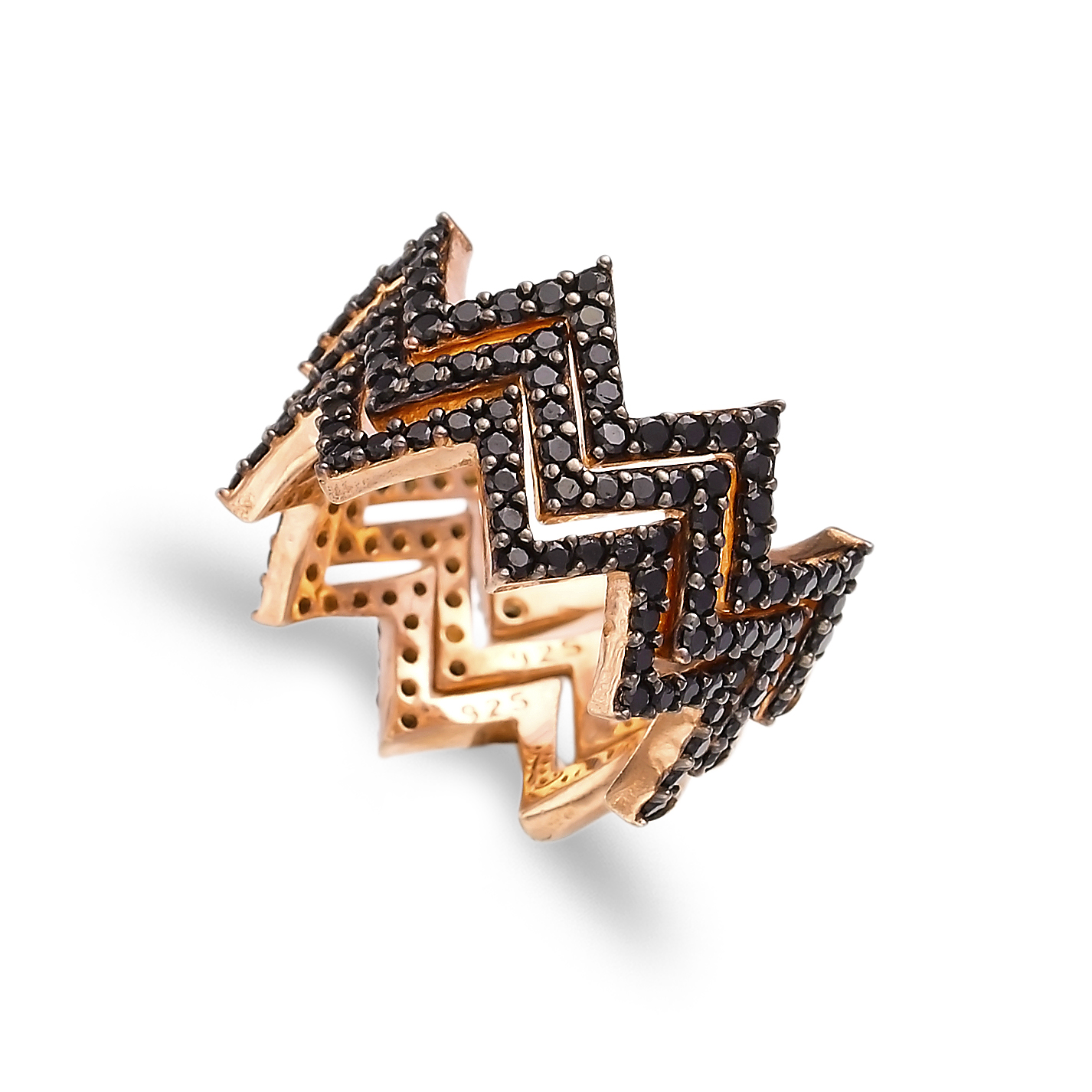 Zigzag Modern Ring Wholesale Handmade 925 Sterling Silver