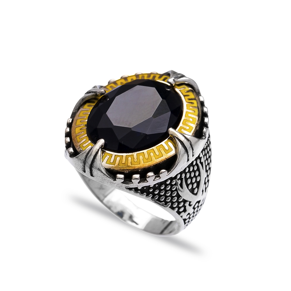 Onyx Authentic Men Ring Wholesale Handmade 925 Sterling Silver