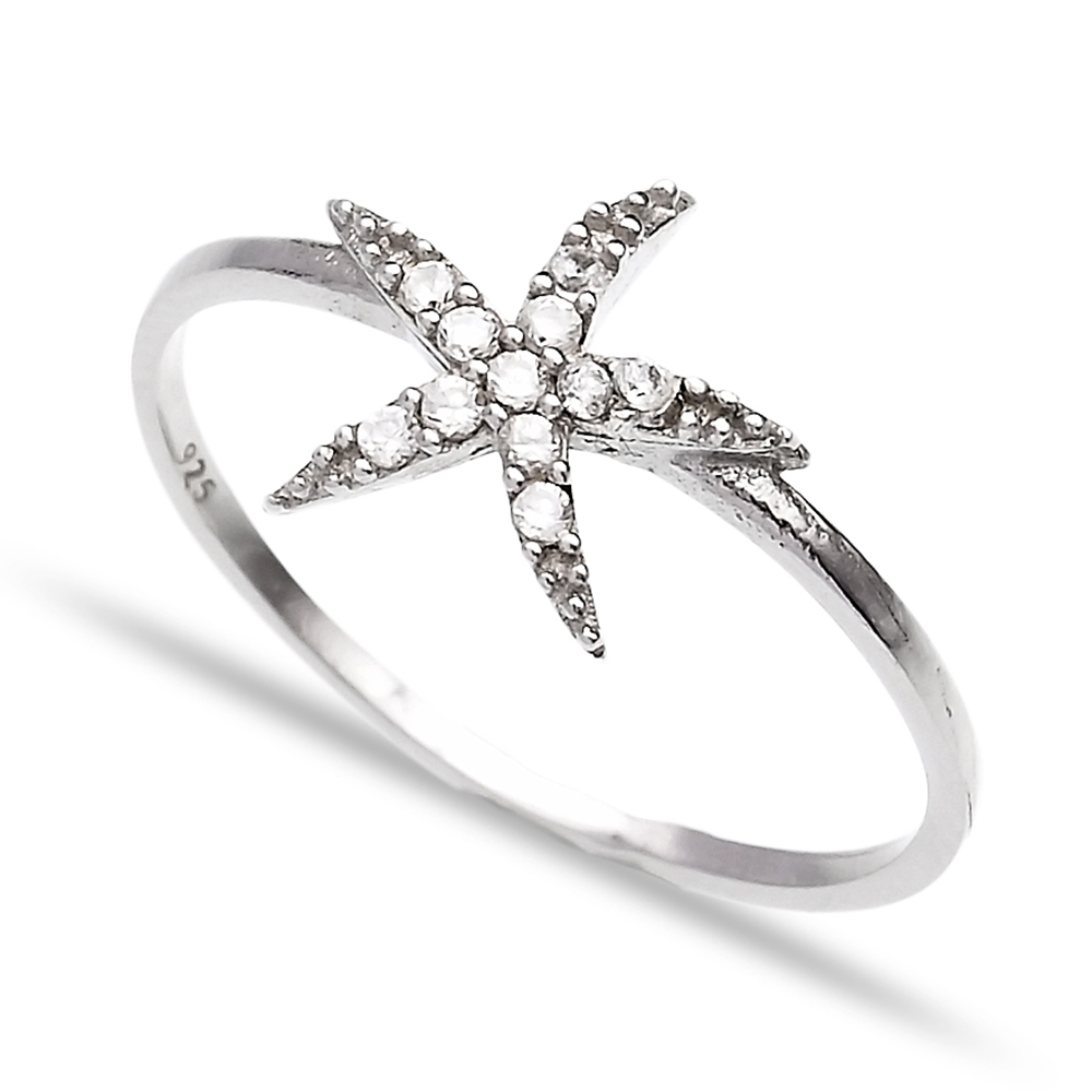 Turkish Wholesale Handcrafted Starfish Silver Ring