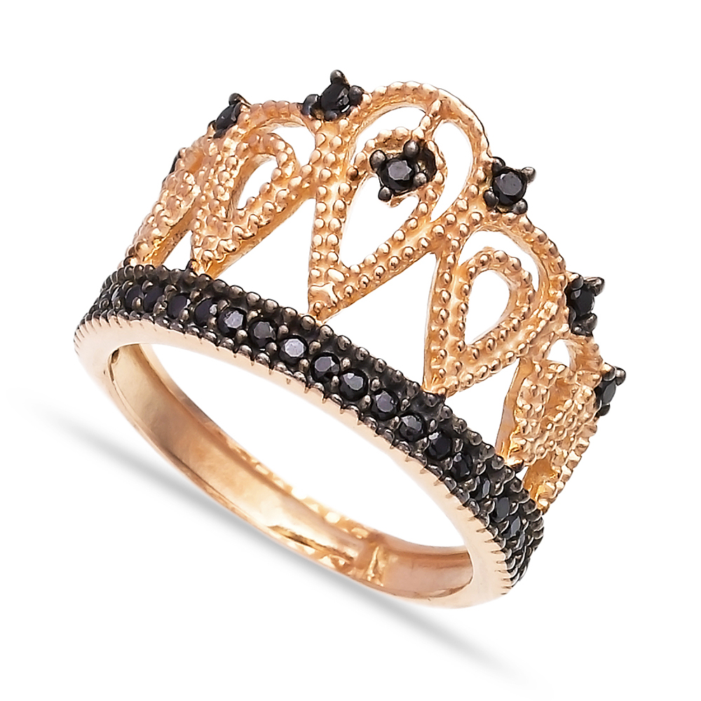 Turkish Wholesale Handcrafted Crown Silver Ring