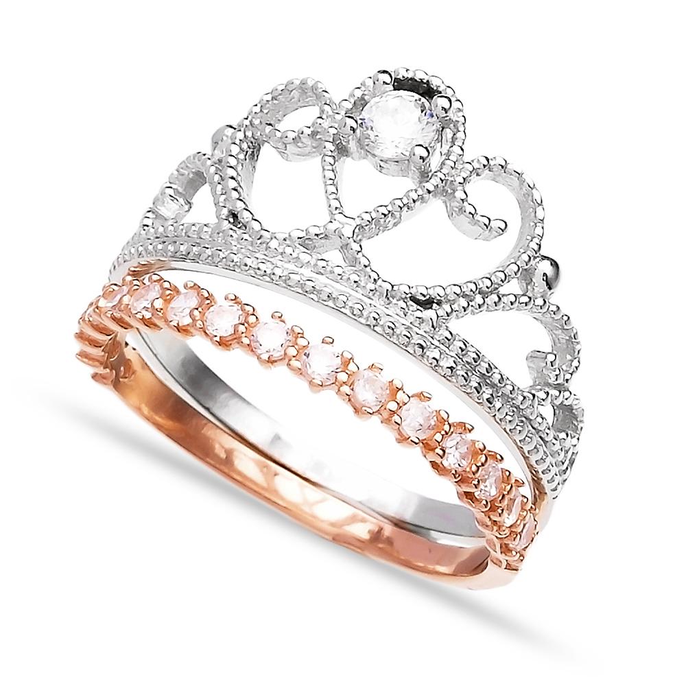 Crown Design Silver Ring Turkish Wholesale 925 Sterling Silver Jewelry
