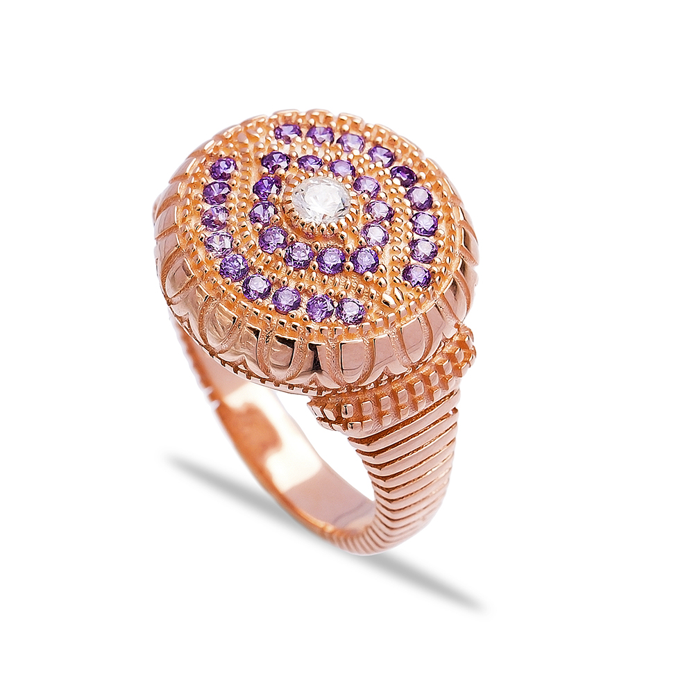 Wholesale Handcrafted Traditional Zircon Silver Ring