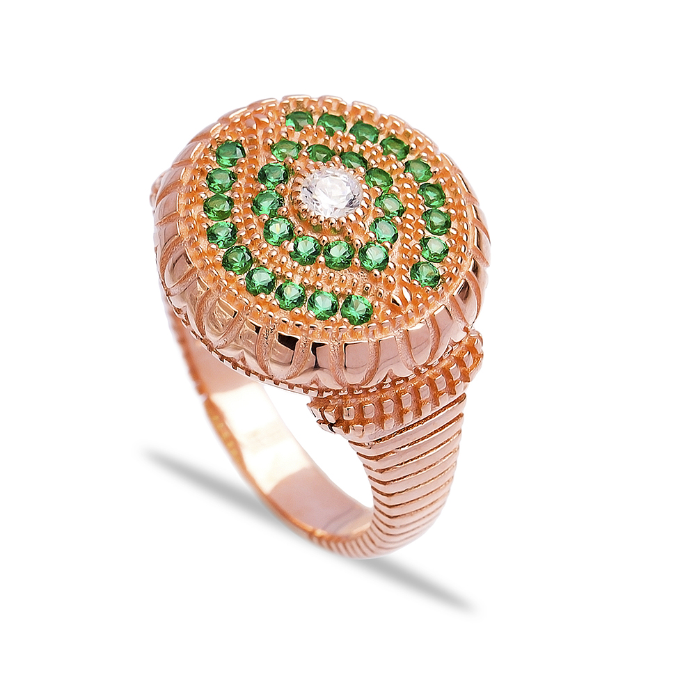 Wholesale Handcrafted Traditional Zircon Silver Ring