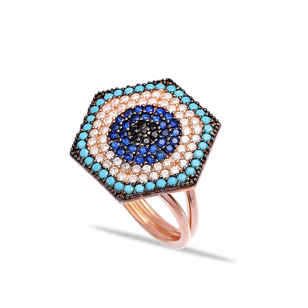 Evil Eye Modern Ring Wholesale Handmade 925 Sterling Silver