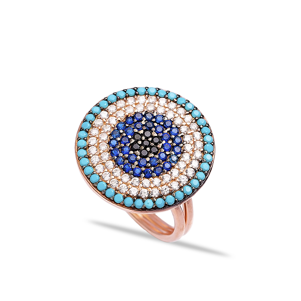 Evil Eye Modern Ring Wholesale Handmade 925 Sterling Silver