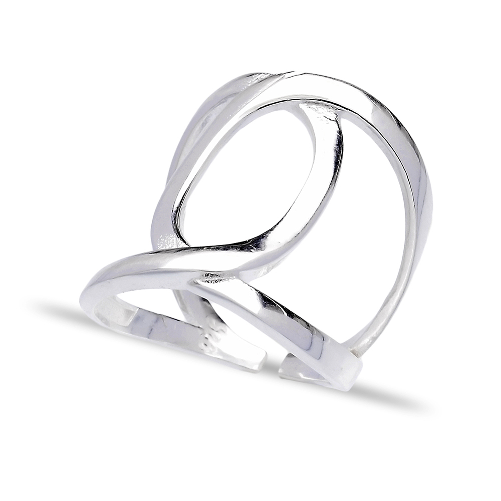 Dainty Desing Trendy Silver Adjustable Plain Ring Turkish Wholesale Silver Jewelry