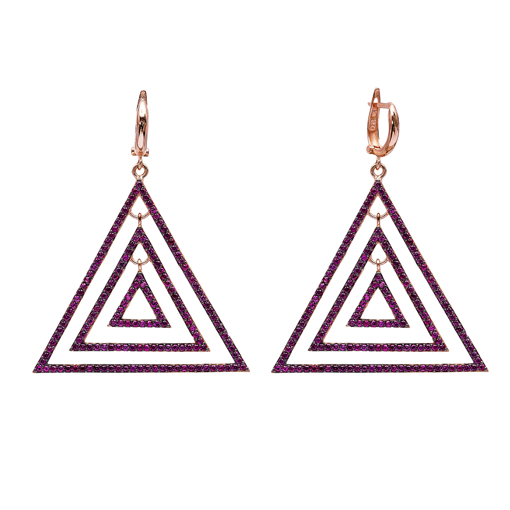 Triangle Shape Wholesale Handmade 925 Sterling Silver Earring