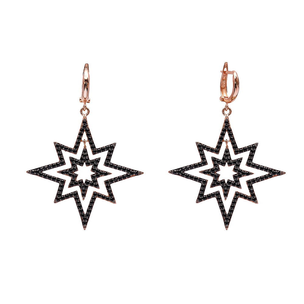 Wholesale Handmade 925 Sterling Silver Pole Star Earring