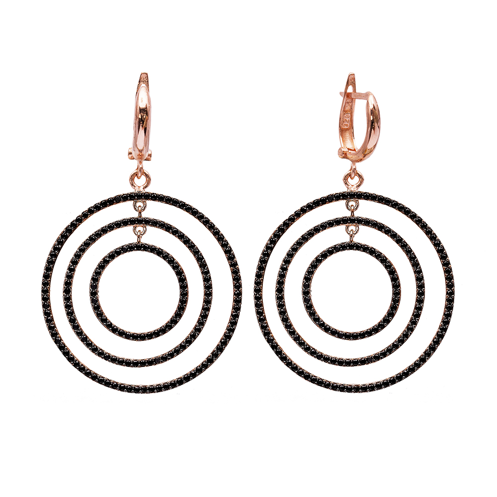 Turkish Wholesale Handcrafted Silver Round Dangle Earring