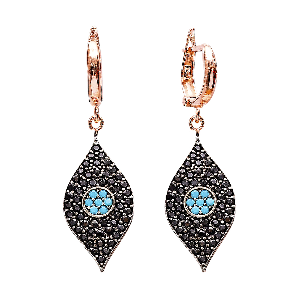 Evil Eye Earrings Turkish Wholesale 925 Sterling Silver Earring