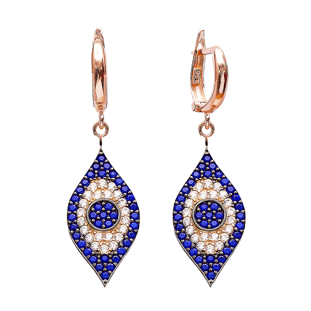 Evil Eye Earrings Turkish Wholesale 925 Sterling Silver Earring