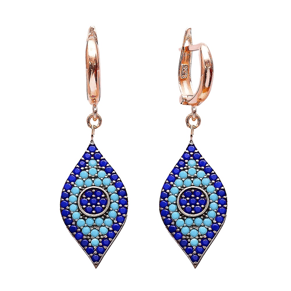 Evil Eye Earrings Turkish Wholesale 925 Sterling Silver Earring