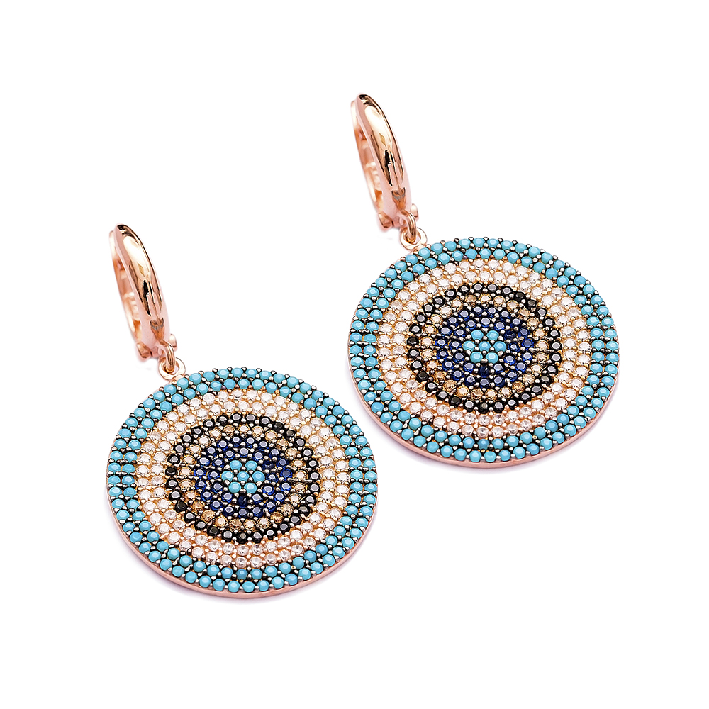 Evil Eye Earrings Turkish Wholesale 925 Sterling Silver Earring