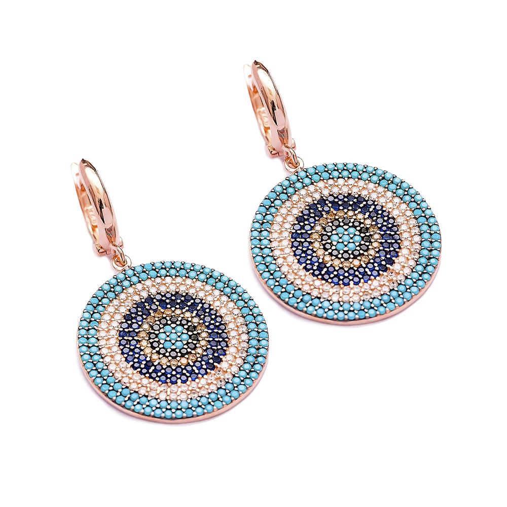 Evil Eye Earrings Turkish Wholesale 925 Sterling Silver Earring