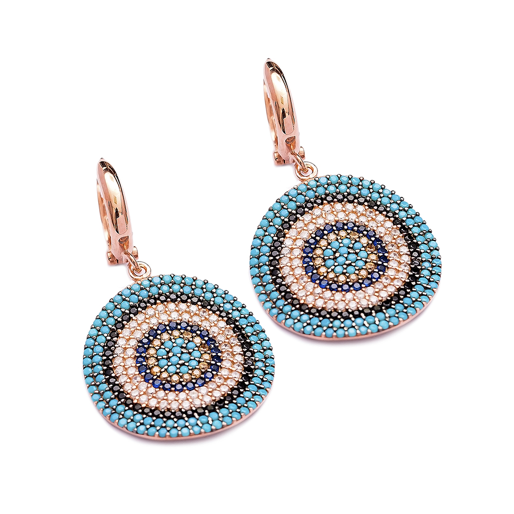 Evil Eye Earrings Turkish Wholesale 925 Sterling Silver Earring