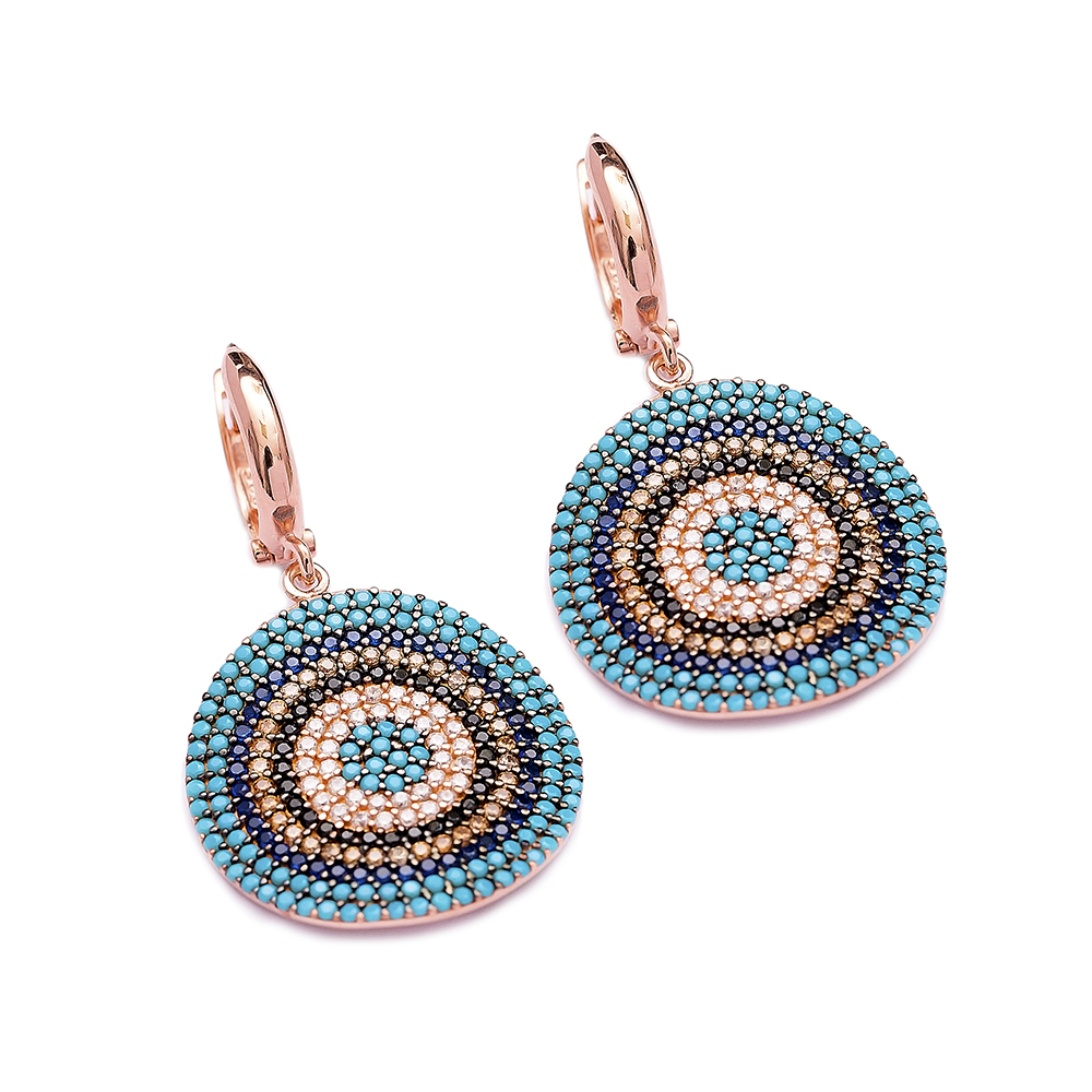 Evil Eye Earrings Turkish Wholesale 925 Sterling Silver Earring