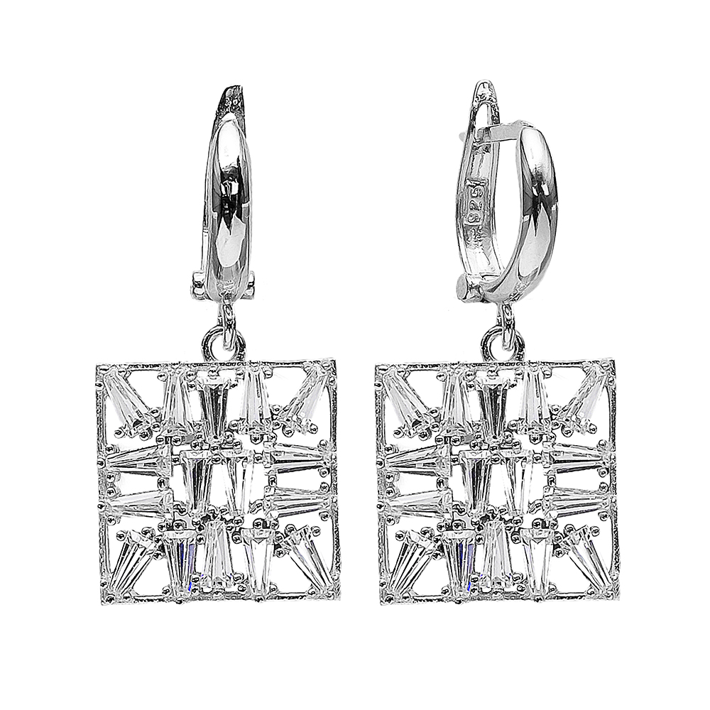 Dangle Clip On Earrings Turkish Wholesale Sterling Silver Earring