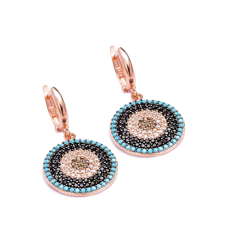 Evil Eye Earrings Turkish Wholesale 925 Sterling Silver Earring