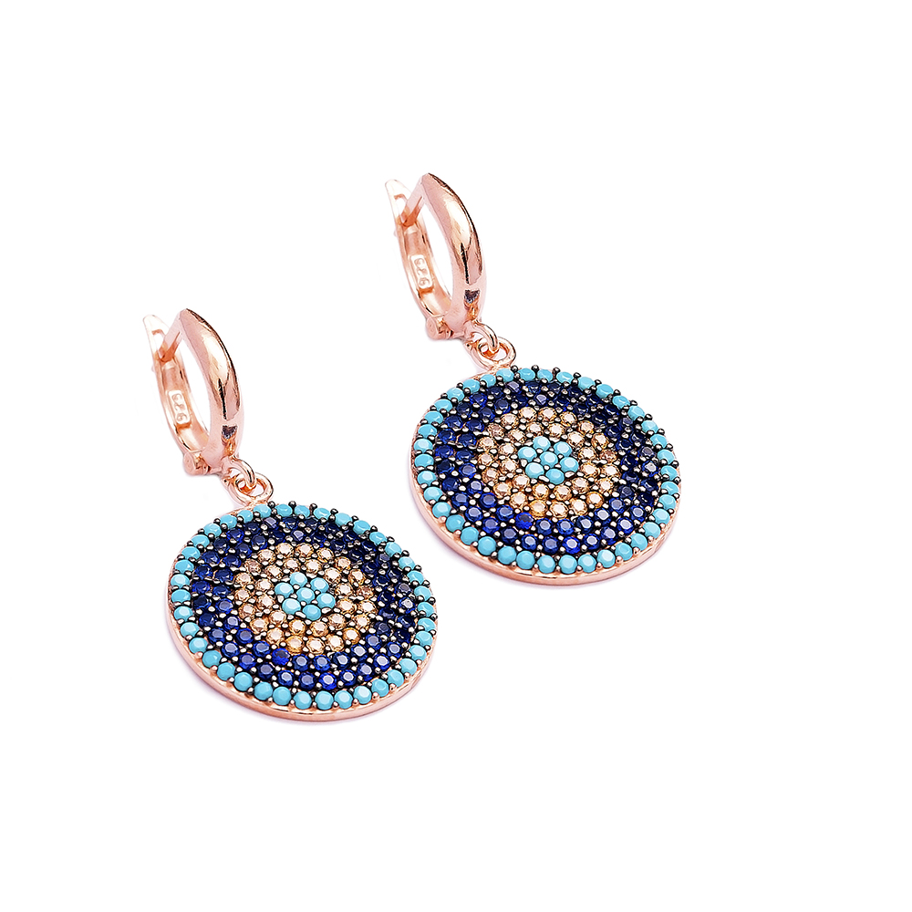 Evil Eye Earrings Turkish Wholesale 925 Sterling Silver Earring