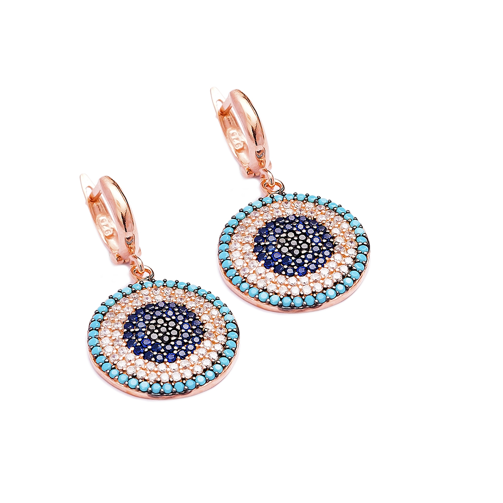 Evil Eye Earrings Turkish Wholesale 925 Sterling Silver Earring