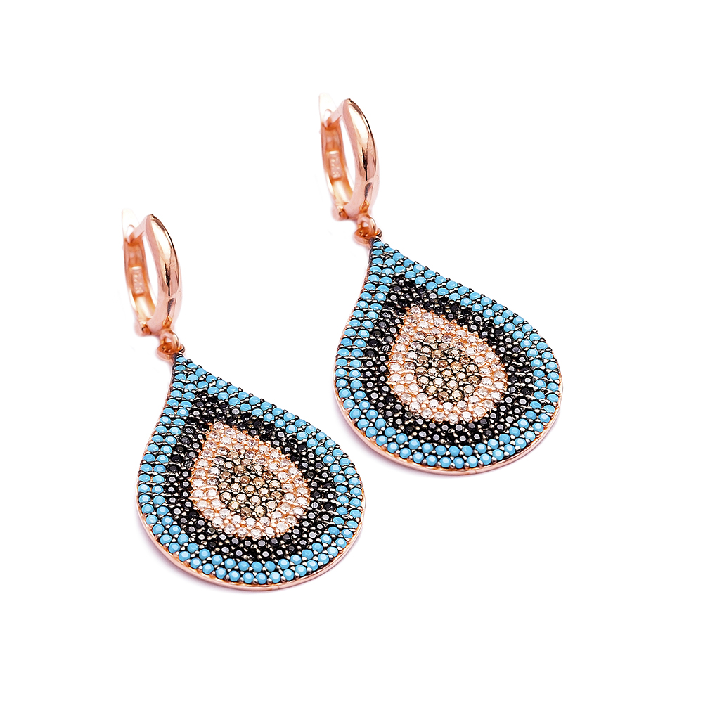 Evil Eye Earrings Turkish Wholesale 925 Sterling Silver Earring