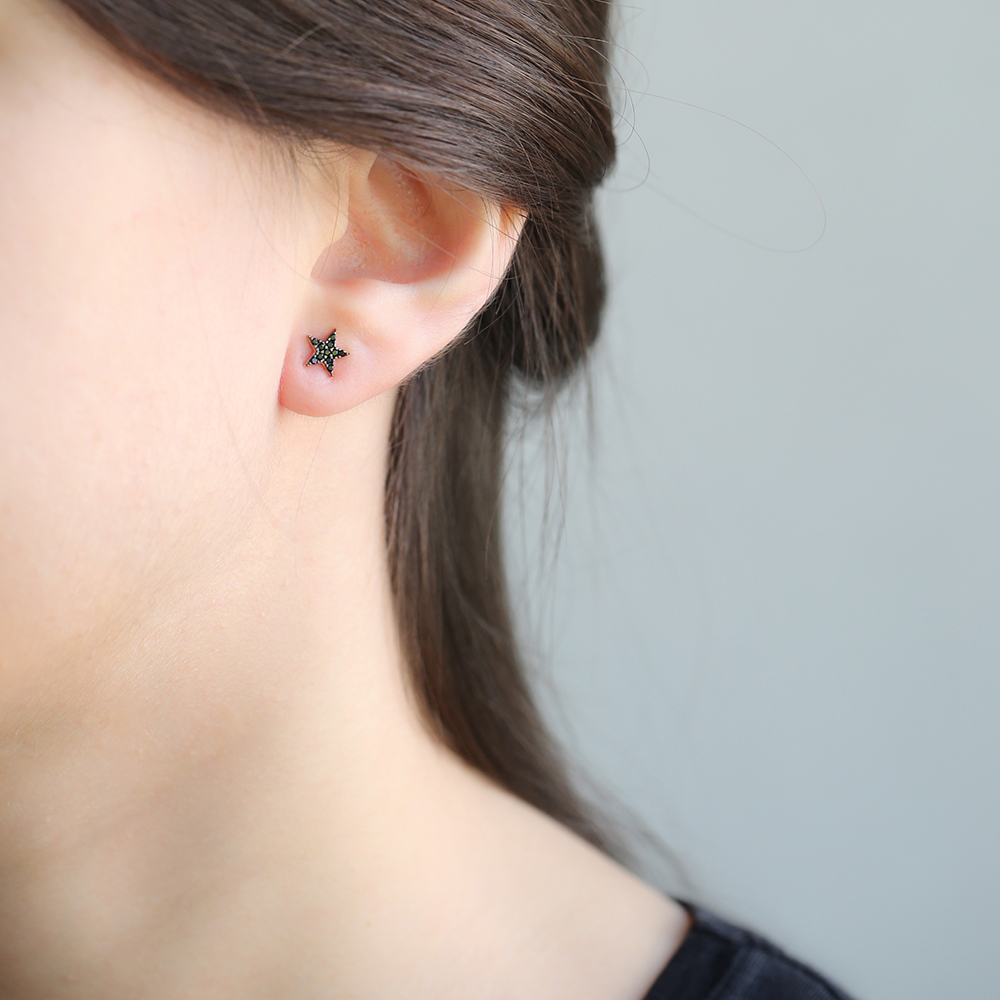 Star Design Stud Earring Wholesale Handcrafted Sterling Silver Earring