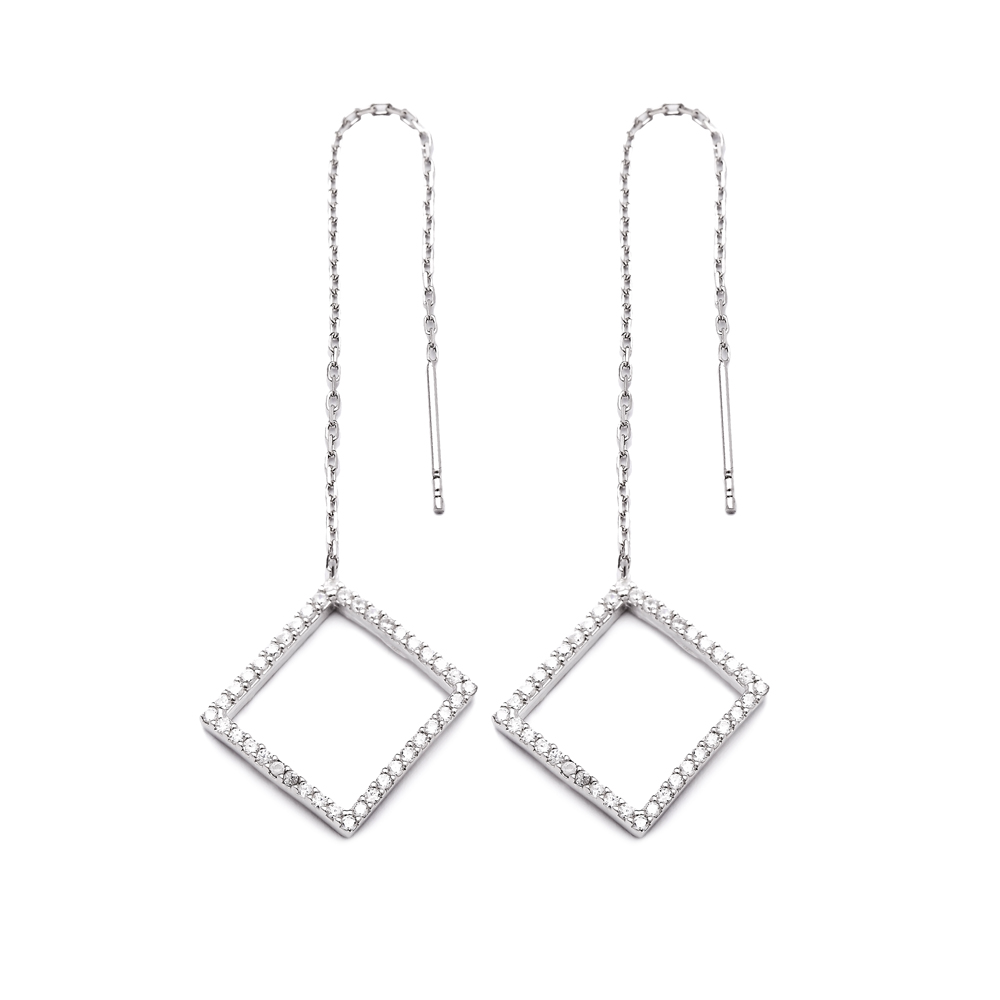 Sterling Silver Ear Thread Earrings Turkish Wholesale Sterling Silver Chain Earring