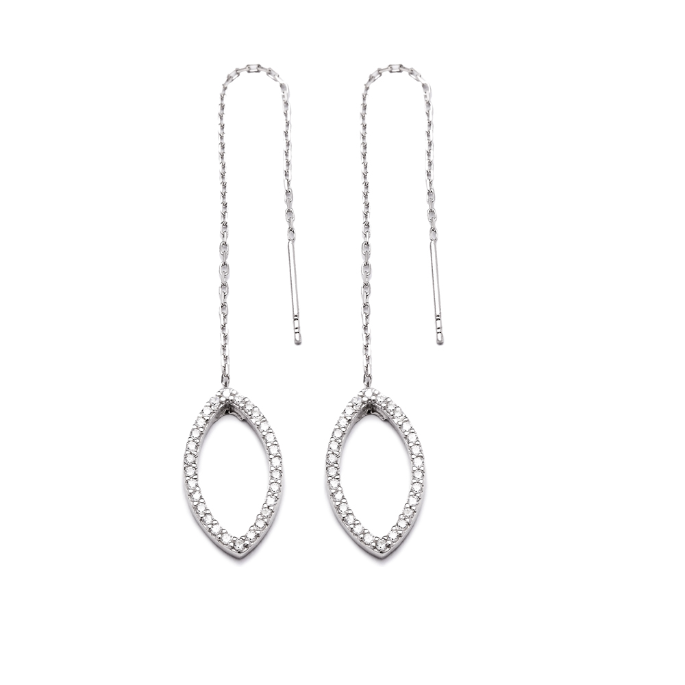 Sterling Silver Ear Thread Earrings Turkish Wholesale Sterling Silver Chain Earring