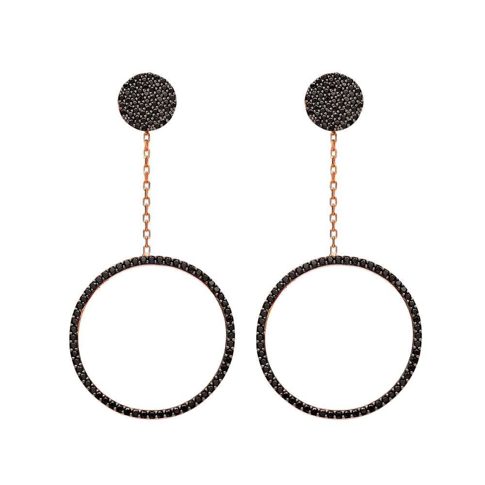 Circle Dangle Earring Wholesale Turkish Sterling Silver Earring