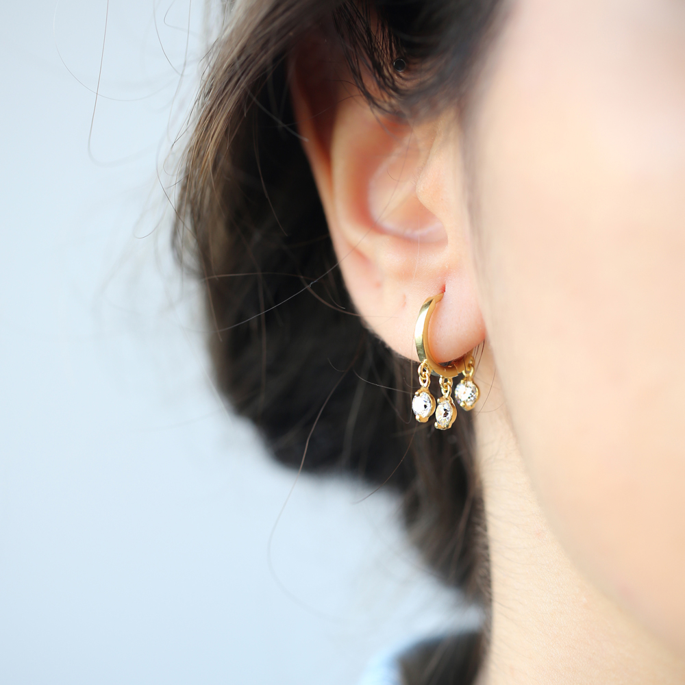 Dainty Hoop Silver Earrings Turkish Wholesale 925 Sterling Silver Jewelry