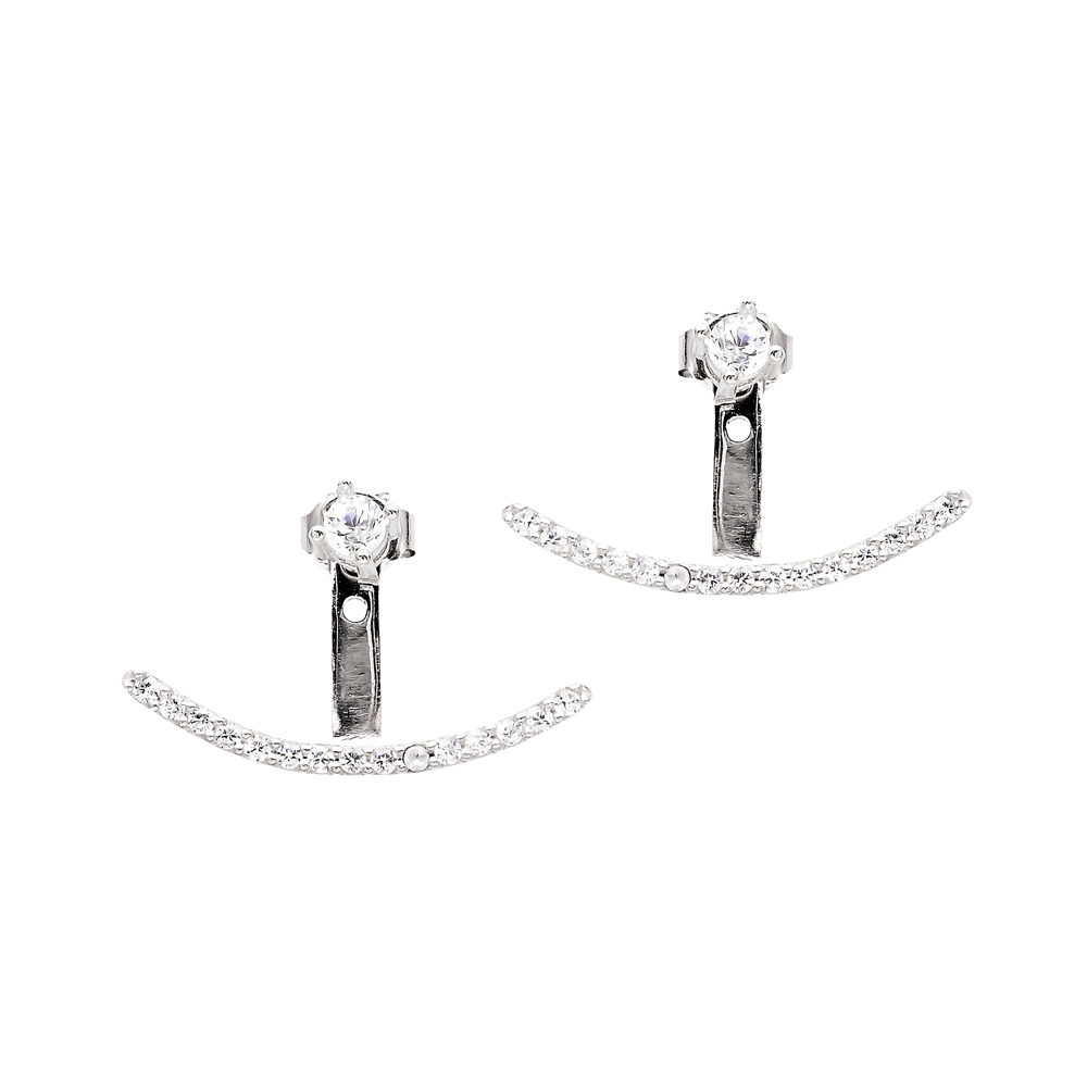 Minimalist Design Ear Jackets Turkish Wholesale Sterling Silver Earring