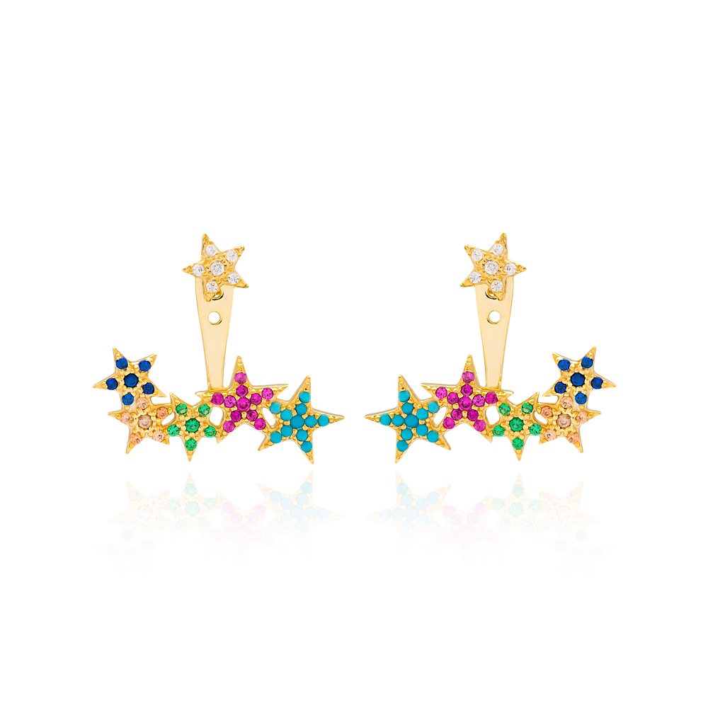 Rainbow Star Design Turkish Wholesale Handcrafted Silver Jewelry