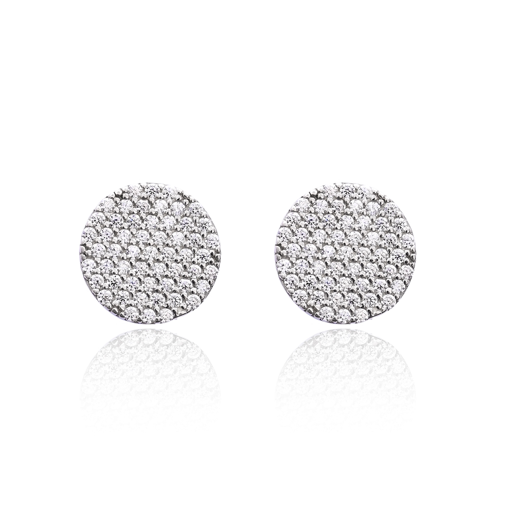 Stud Round Earrings Wholesale Turkish Sterling Silver Earring