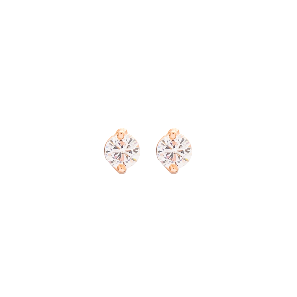 Solitaire Stud Silver Earring Wholesale 925 Sterling Silver Jewelry