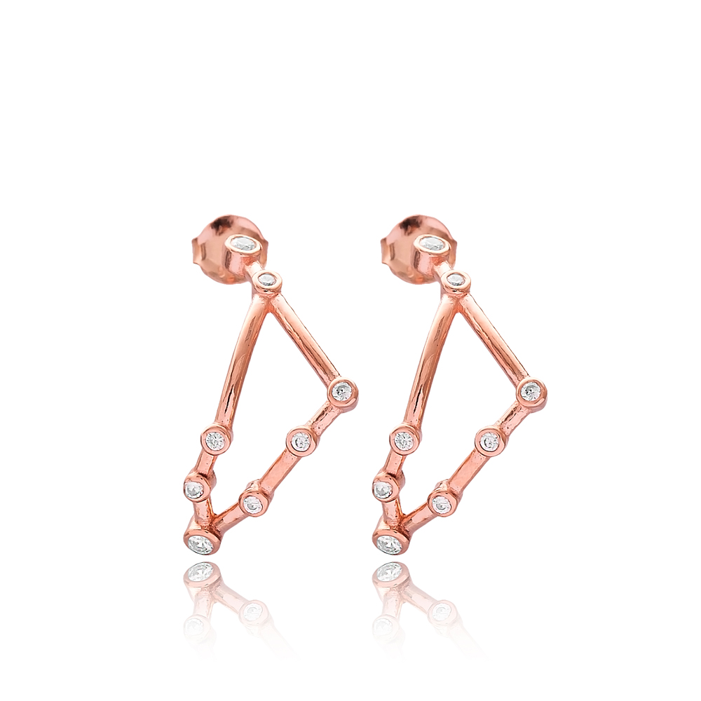 Capricorn Astrology Sign Zodiac Turkish 925 Sterling Silver Earring