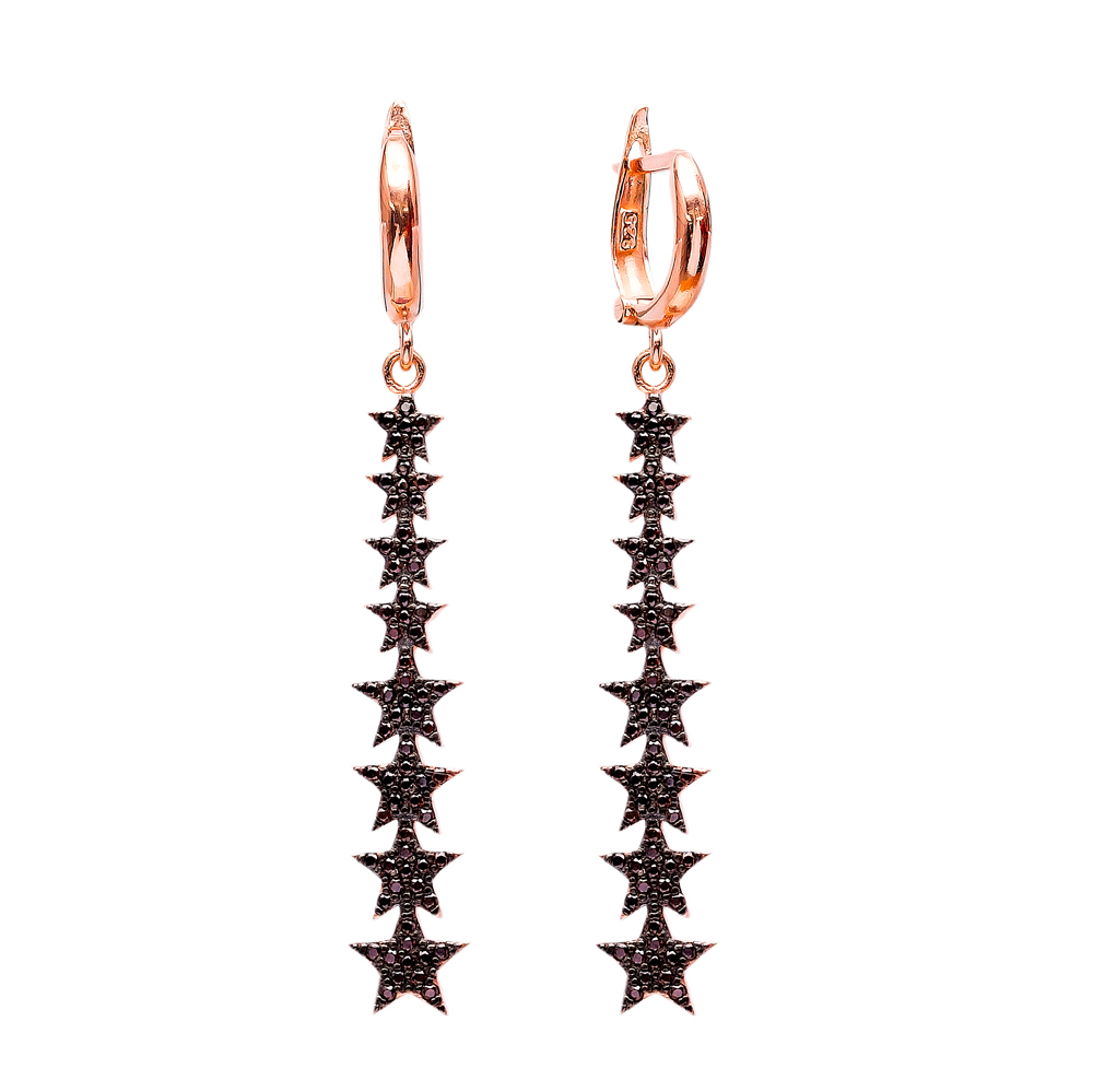 Dangle Star Earrings Turkish Wholesale Handmade Sterling Silver Earring