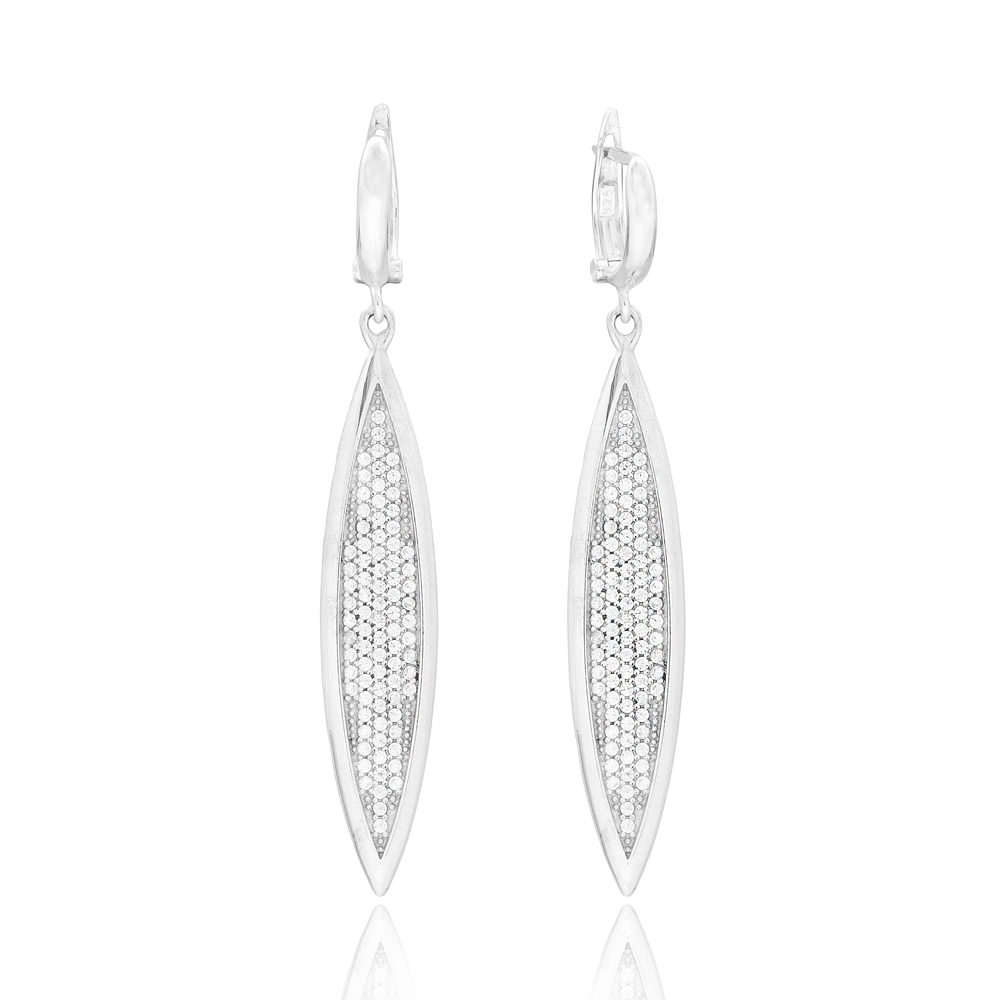 Minimalist Marquise Design Turkish Wholesale Sterling Silver Earring