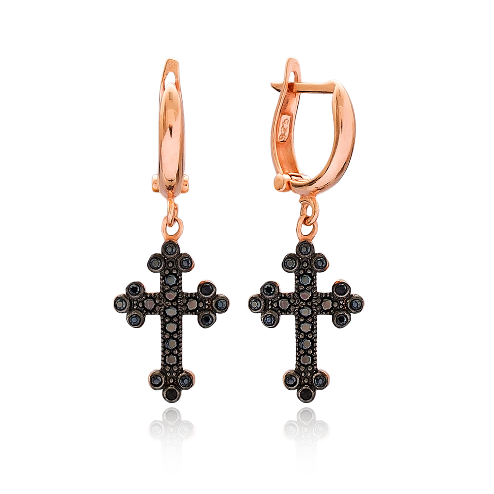 Confessions Cross Dangle Earrings Turkish Wholesale Sterling Silver Earring