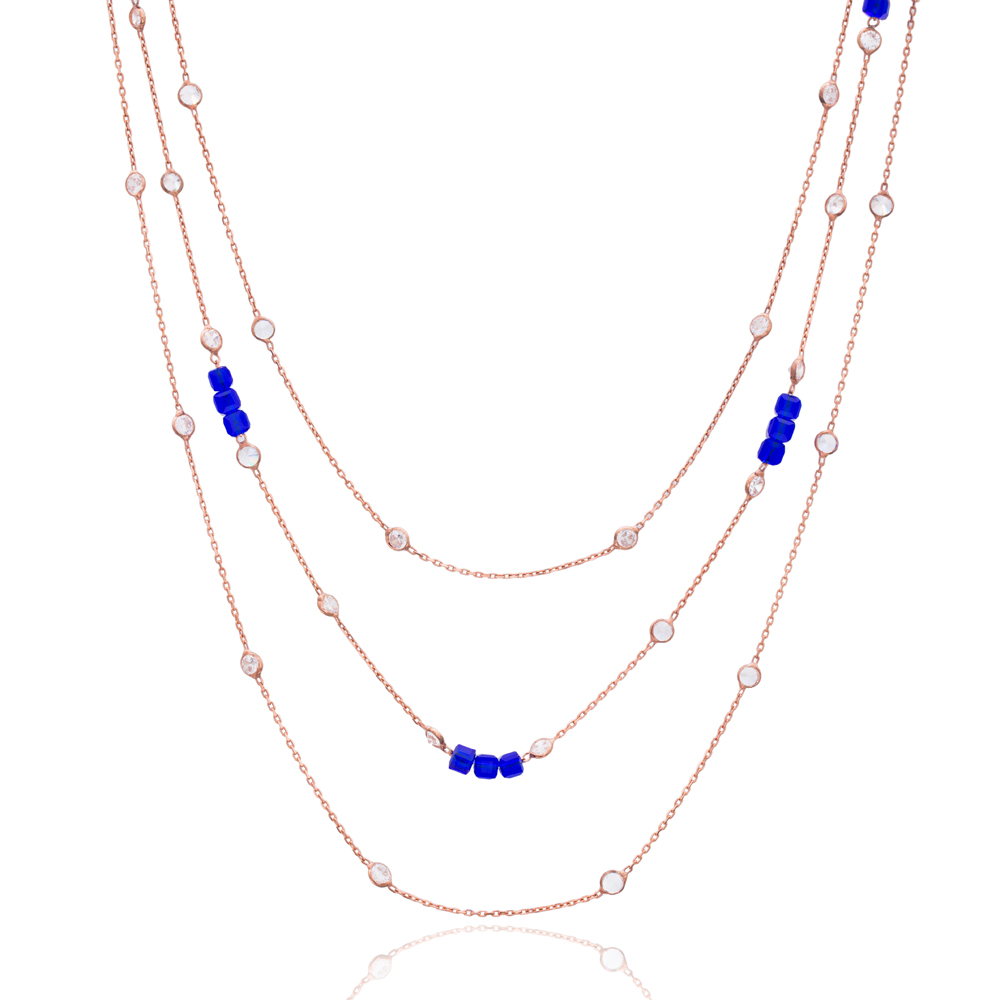 Minimalist Design Turkish Wholesale Handcrafted Silver Zirconia Stone Necklace