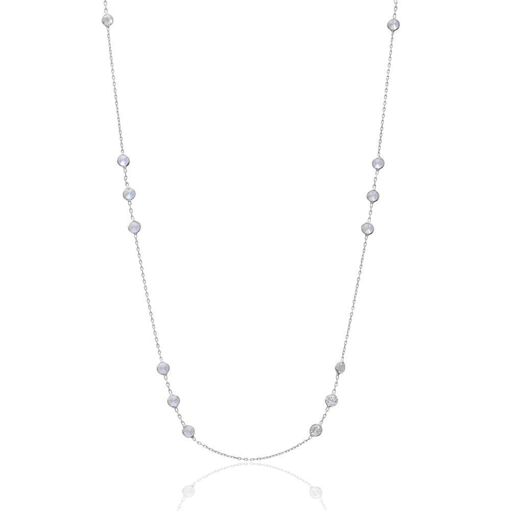 Minimalist Design Turkish Wholesale Handcrafted Silver Zirconia Stone Necklace