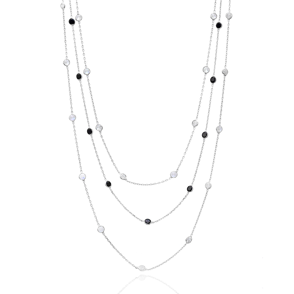 Minimalist Design Turkish Wholesale Handcrafted Silver Zirconia Stone Necklace