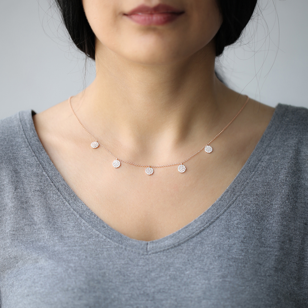 Minimalist Design Turkish Wholesale Handcrafted Silver Zirconia Stone Necklace