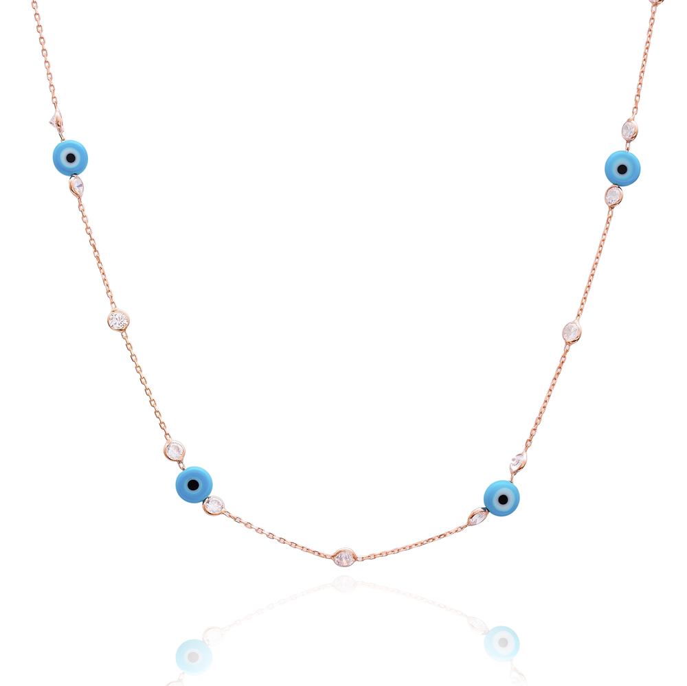 Minimalist Design Turkish Wholesale Handcrafted Silver Zirconia Stone Necklace