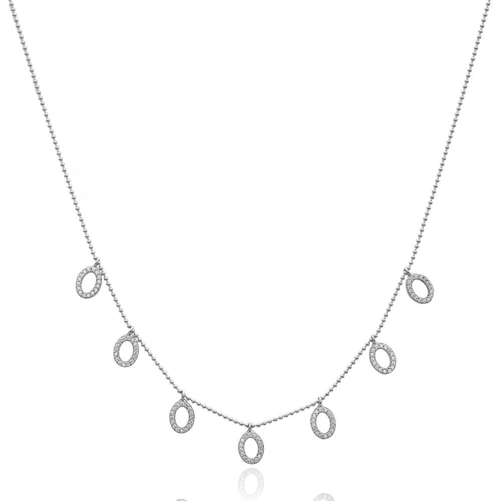 Minimalist Design Turkish Wholesale Handcrafted Silver Zirconia Stone Necklace