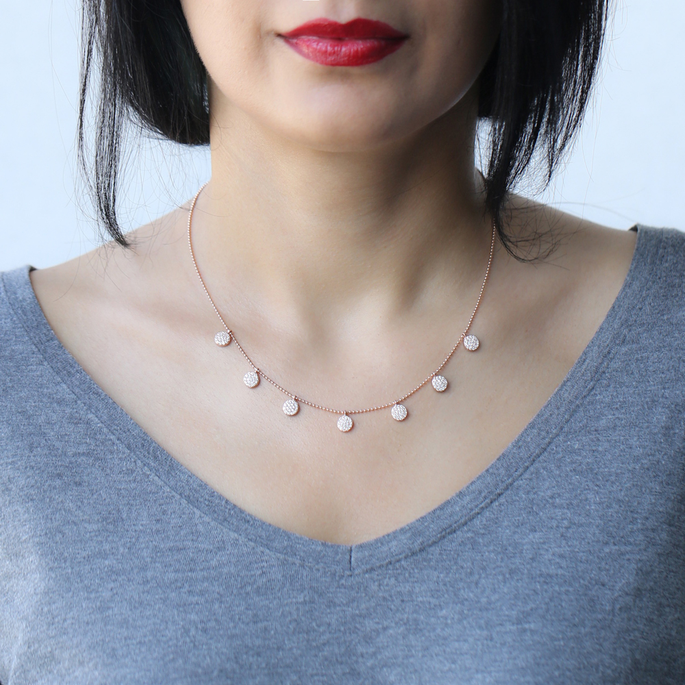 Minimalist Design Turkish Wholesale Handcrafted Silver Zirconia Stone Necklace