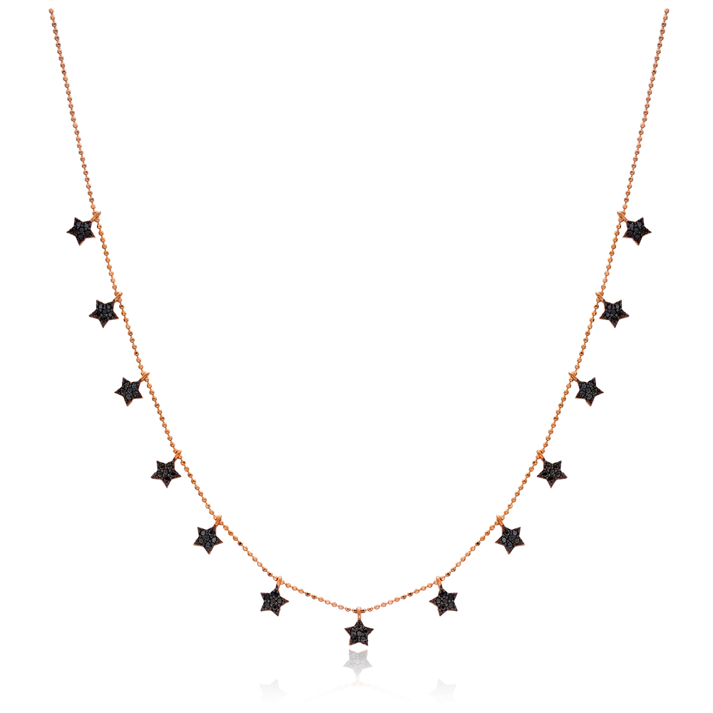 Star Design Turkish Wholesale Handcrafted 925 Silver Necklace Jewelry