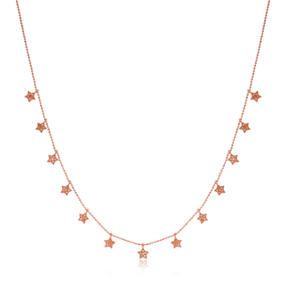 Star Design Turkish Wholesale Handcrafted 925 Silver Necklace