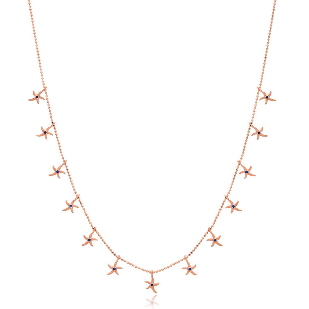 Trendy Starfish Charm Wholesale Handmade 925 Silver Sterling Necklace