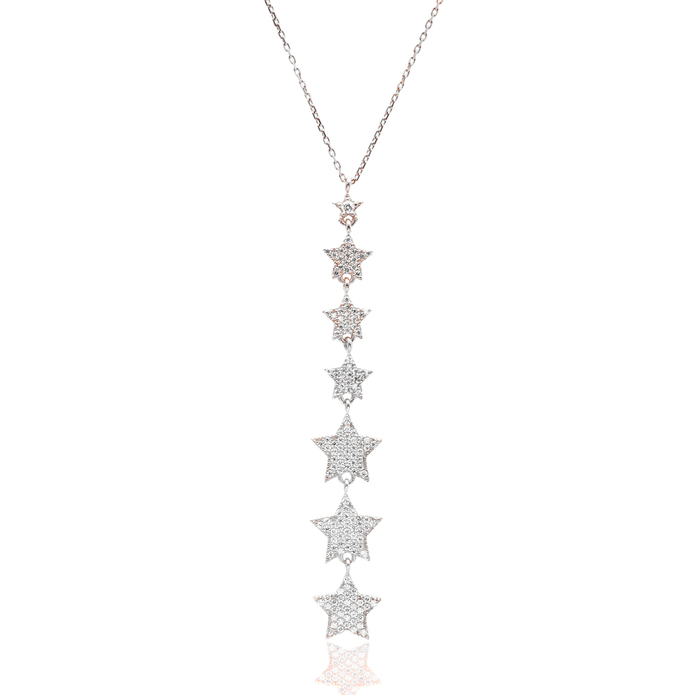 Turkish Wholesale Handcrafted Silver Stars Pendant